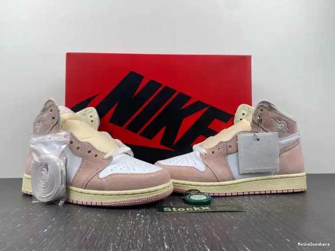 MaikeSneakers FD2596-600 Pink Jordan Washed High OG (Women's) 1 Air Retro 0506